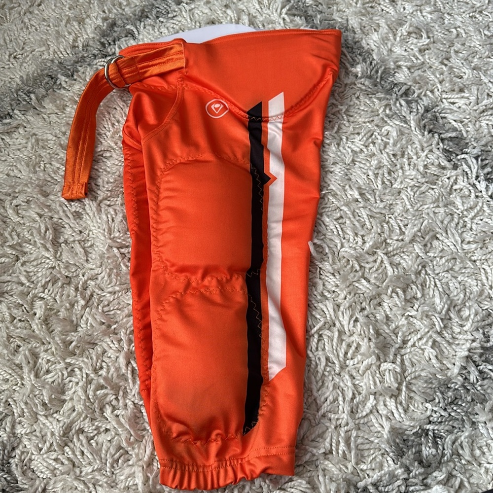 Football Padded Pants Orange Youth Medium - Picture 3 of 6
